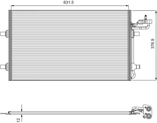 Condenser, air conditioning VALEO 814323)