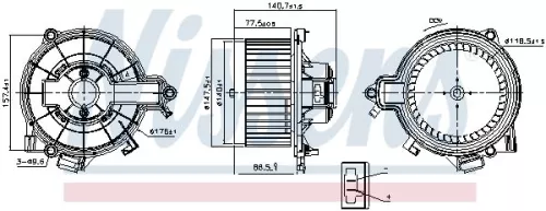 Binnenventilator NISSENS 87616)