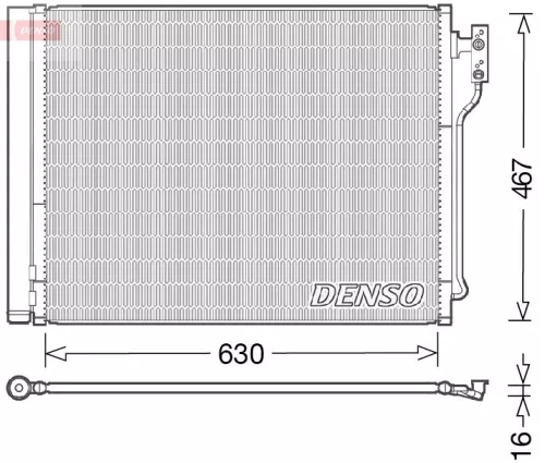 Condenser, air conditioning DENSO DCN05031)