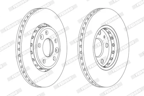 Brake Disc FERODO DDF1726C)