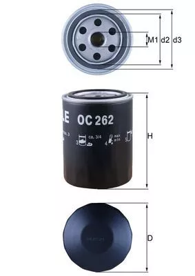Oil Filter KNECHT OC 262)