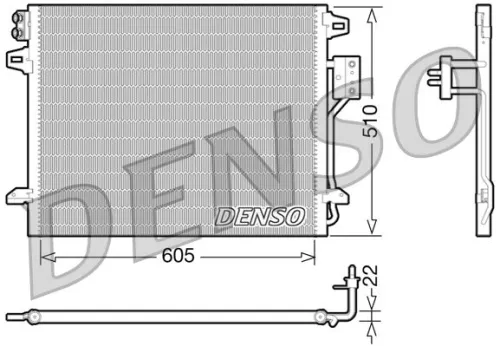 Condensor, airconditioning DENSO DCN06006)