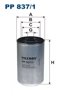 Fuel Filter FILTRON PP 837/1)