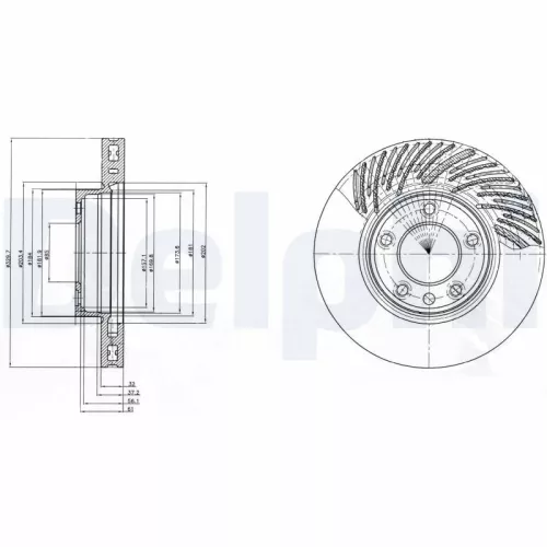 Brake Disc DELPHI BG9949)