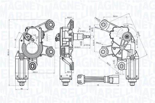 Ruitenwissermotor MAGNETI MARELLI 064073100010)