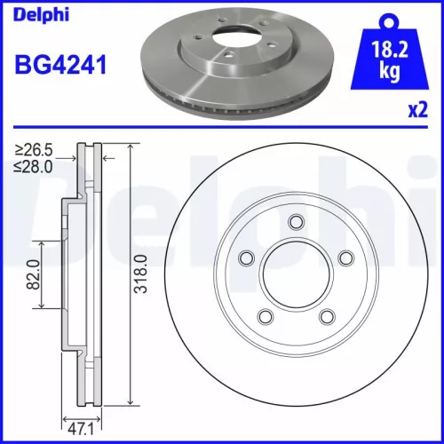 Remschijf DELPHI BG4241)