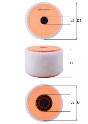 Luchtfilter KNECHT LX 2607/2)