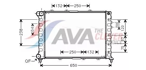 Radiator, engine cooling AVA QUALITY COOLING ALA2038)