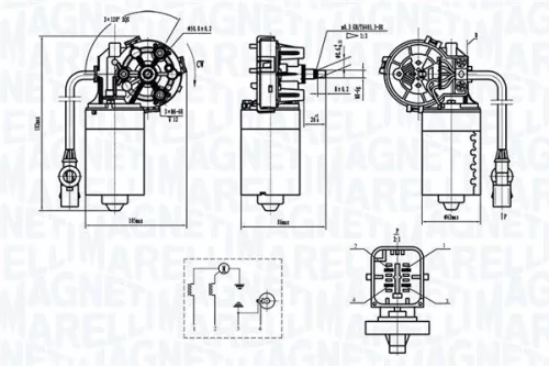 Ruitenwissermotor MAGNETI MARELLI 064370000010)