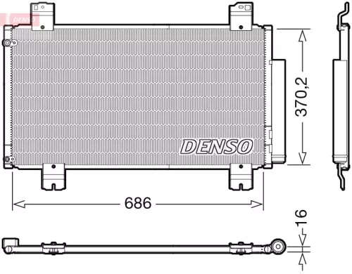 Condensor, airconditioning DENSO DCN40033)