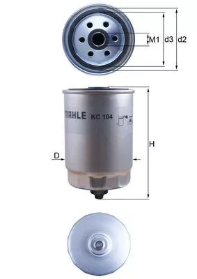 Brandstoffilter KNECHT KC 104)