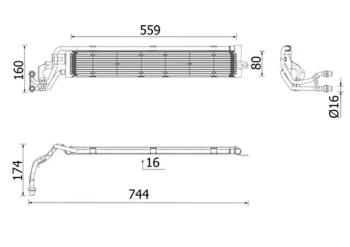 Radiator, motorkoeling MAHLE CR 2697 000P)