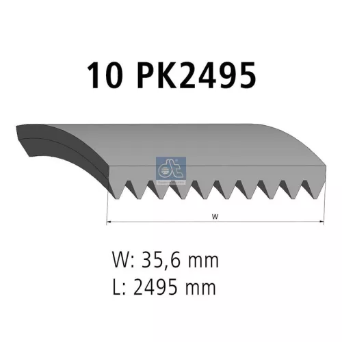 V-vormige riem DT Spare Parts 1.21765)