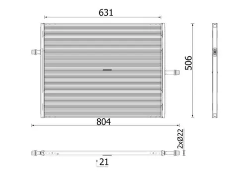 Lage temperatuurkoeler, laadluchtkoeler MAHLE CIR 40 000P)