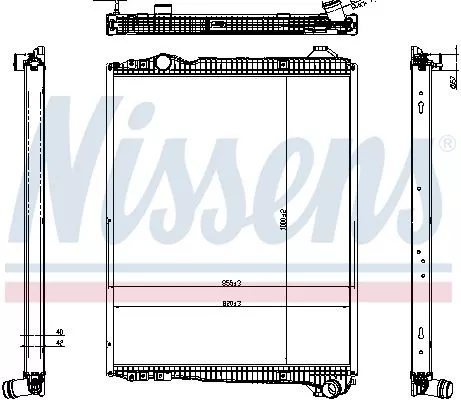 Radiator, motorkoeling NISSENS 606323)