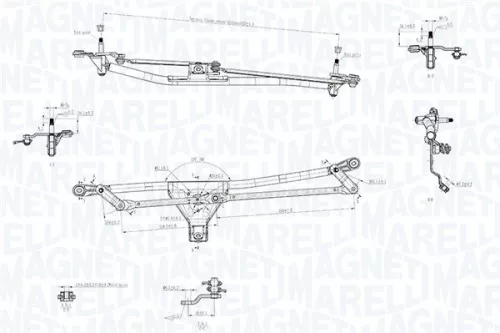Ruitenwissermechanisme MAGNETI MARELLI 085570721010)