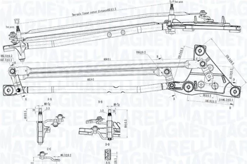 Ruitenwissermechanisme MAGNETI MARELLI 085570738010)
