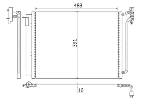 Condenser, air conditioning MAHLE AC 311 001S)