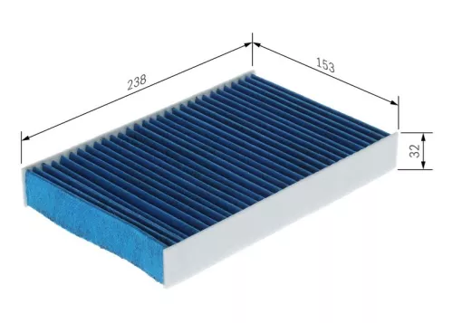 Filter, cabin air BOSCH 0 986 628 650)