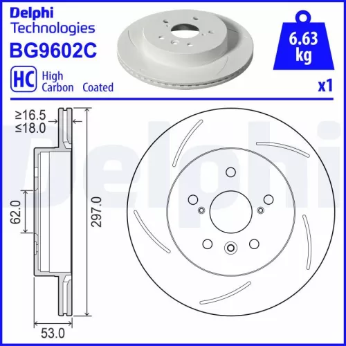 Remschijf DELPHI BG9602C)