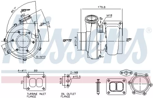 Oplader, opladen (supercharged/turbocharged) NISSENS 93782)