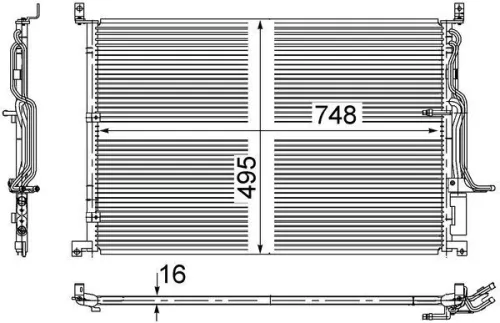 Condensor, airconditioning MAHLE AC 271 000S)