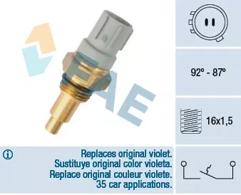 Temperatuurschakelaar, radiatorventilator FAE 36390)