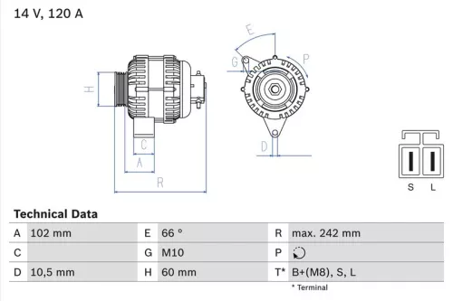 Dynamo BOSCH 0 986 049 550)