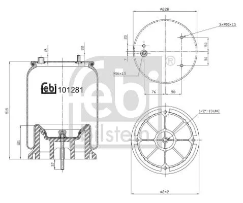 Bellow, air suspension FEBI BILSTEIN 101281)