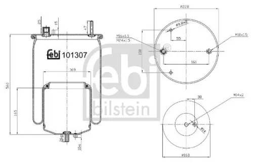 Bellow, air suspension FEBI BILSTEIN 101307)