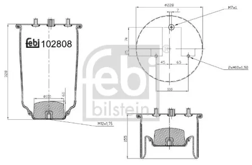 Balg, luchtvering FEBI BILSTEIN 102808)