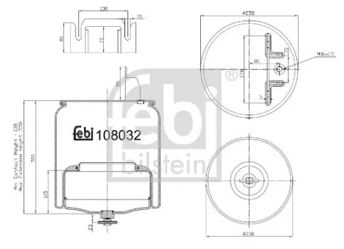 Bellow, air suspension FEBI BILSTEIN 108032)
