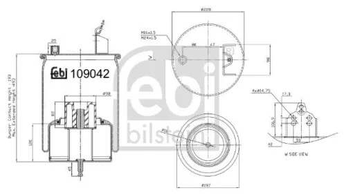 Bellow, air suspension FEBI BILSTEIN 109042)