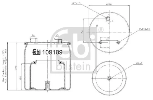 Bellow, air suspension FEBI BILSTEIN 109189)