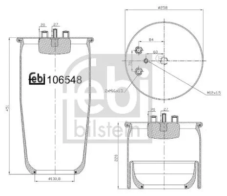 Bellow, air suspension FEBI BILSTEIN 106548)