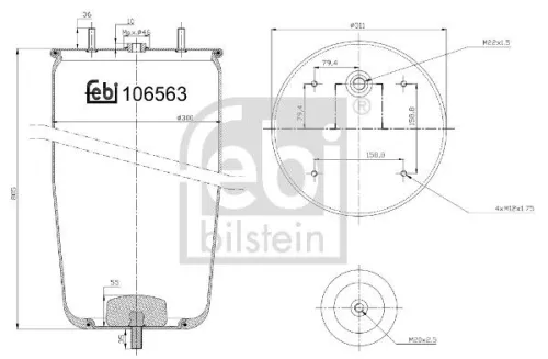 Bellow, air suspension FEBI BILSTEIN 106563)