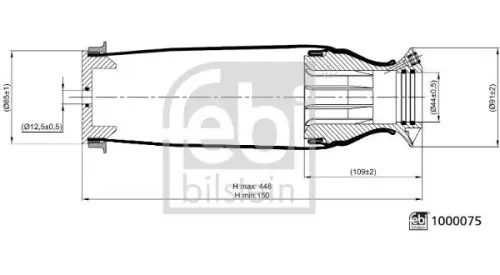 Balg, bestuurderscabinevering FEBI BILSTEIN 1000075)