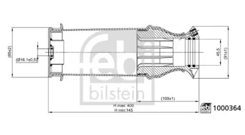 Balg, bestuurderscabinevering FEBI BILSTEIN 1000364)