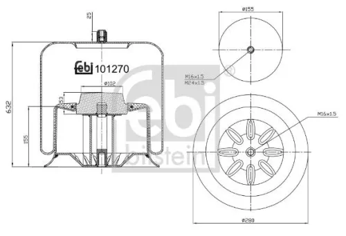 Bellow, air suspension FEBI BILSTEIN 101270)