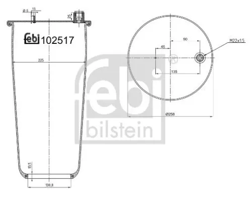 Bellow, air suspension FEBI BILSTEIN 102517)