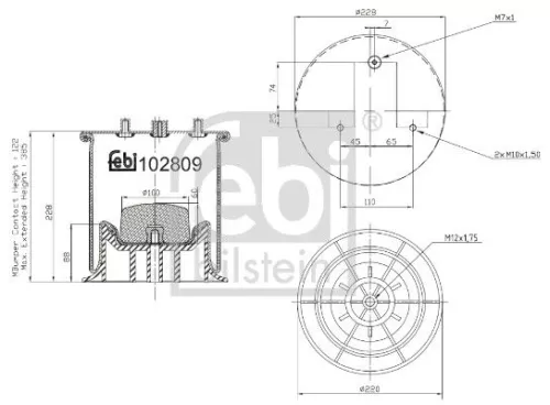 Bellow, air suspension FEBI BILSTEIN 102809)