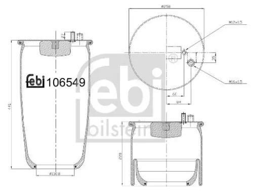 Bellow, air suspension FEBI BILSTEIN 106549)