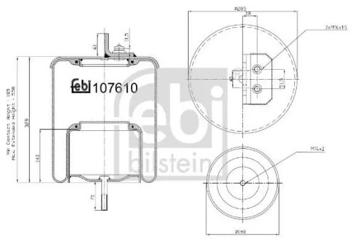 Bellow, air suspension FEBI BILSTEIN 107610)