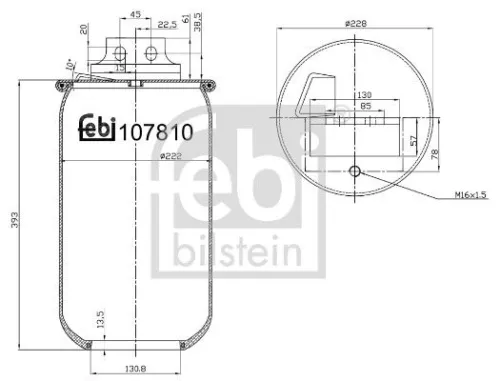 Bellow, air suspension FEBI BILSTEIN 107810)