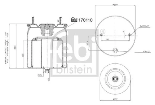 Bellow, air suspension FEBI BILSTEIN 170110)