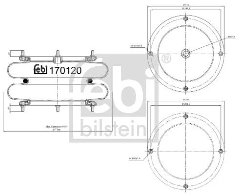 Bellow, air suspension FEBI BILSTEIN 170120)