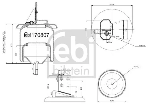 Bellow, air suspension FEBI BILSTEIN 170807)