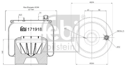 Bellow, air suspension FEBI BILSTEIN 171918)