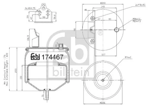 Balg, luchtvering FEBI BILSTEIN 174467)