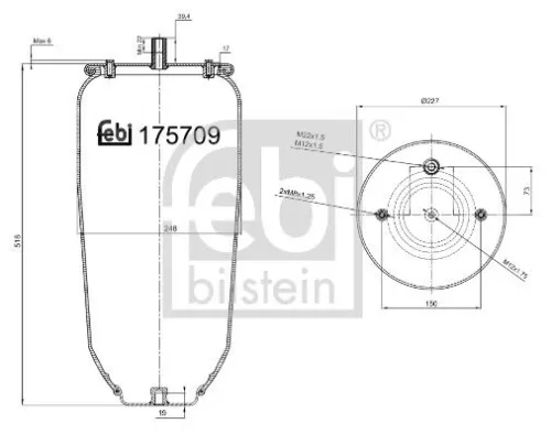 Balg, luchtvering FEBI BILSTEIN 175709)